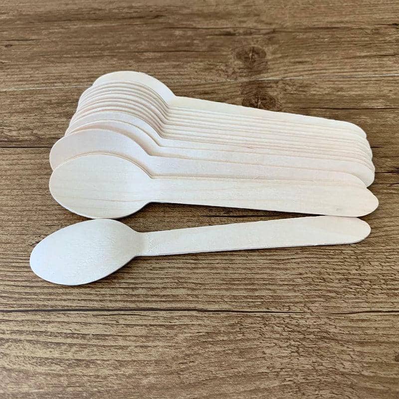 Disposable Bamboo Wooden Cutlery Set - Pack of 100 Forks - view 5