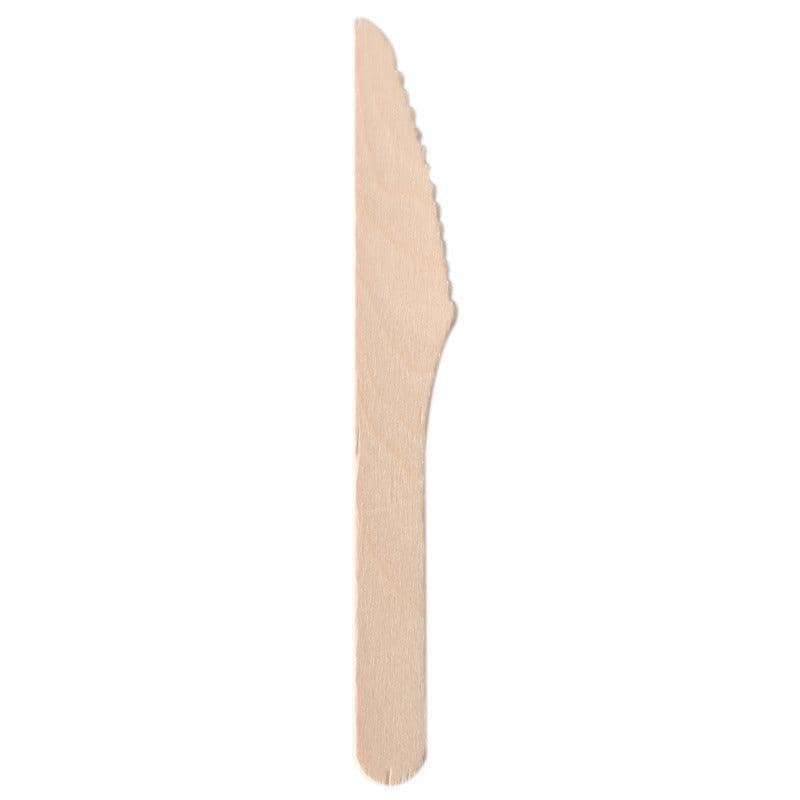Disposable Bamboo Wooden Cutlery Set - Pack of 100 Knives