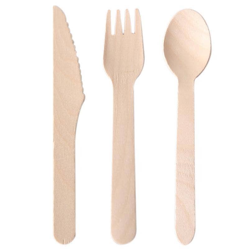 Disposable Bamboo Wooden Cutlery Set - Pack of 200 Knives - view 3