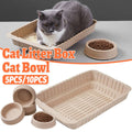 Disposable Biodegradable Cat Litter Boxes - Pack of 5, Natural Kraft - view 2