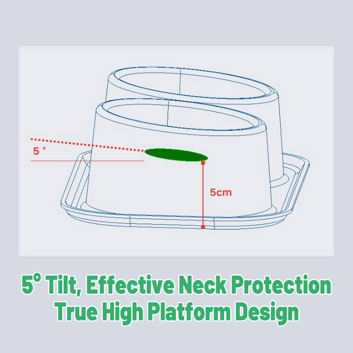 Disposable Cat and Dog Double Round Bowl Set, Raised Angled Feeder, Pack of 10 - view 4