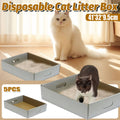 Disposable Cat Litter Box Folding Portable Travel Pet Toilet, Pack of 5