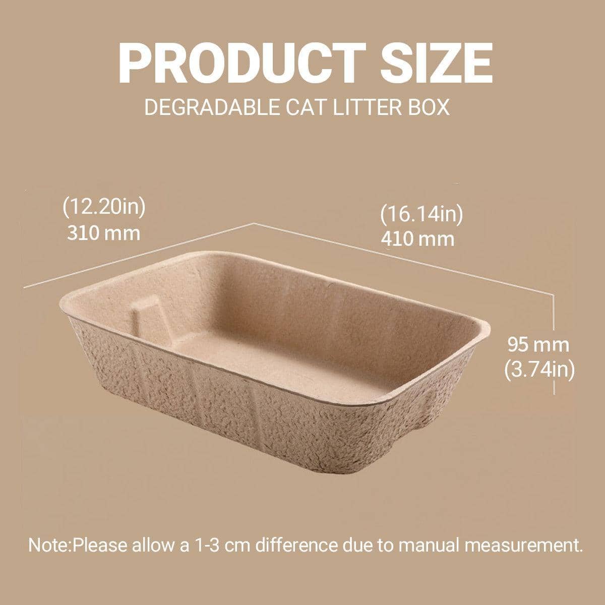 Disposable Cat Litter Pans - Pack of 5, Biodegradable Cardboard - view 3