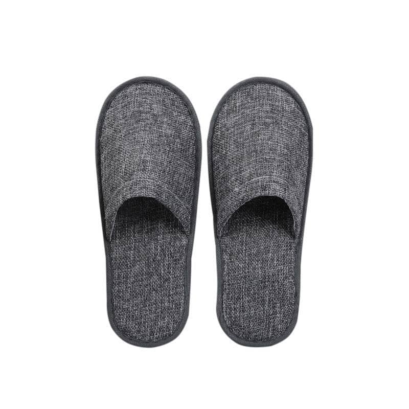 Disposable Closed Toe Hotel Guest Slippers, Pack of 50 Pairs - Grey
