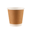 Disposable Coffee Cups 300 ml, Pack of 50, Double-Layer - Brown