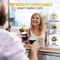 Disposable Coffee Cups Triple Wall with Lids - Large (16oz), Pack of 100 - view 4