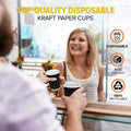 Disposable Coffee Cups Triple Wall with Lids - Large (16oz), Pack of 200 - view 4