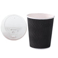 Disposable Coffee Cups Triple Wall with Lids - Small (8oz), Pack of 50
