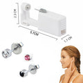 Disposable Ear Piercing Gun Kit with 316L Stud - White Crystal - view 4