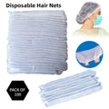 Disposable Hairnet Caps Nonwoven, Pack of 100
