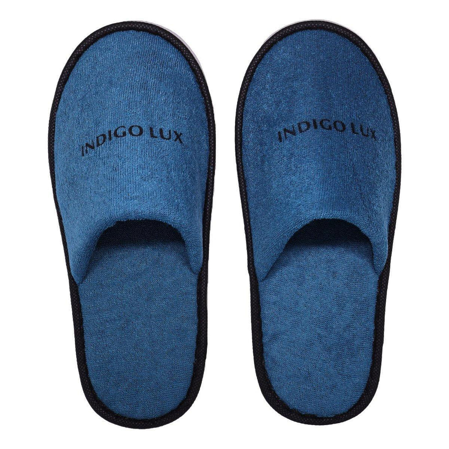Disposable Hotel Slippers, 30 Pairs - Blue