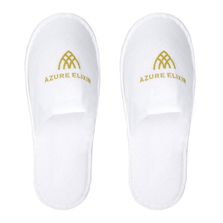 Disposable Hotel Slippers, 30 Pairs - White