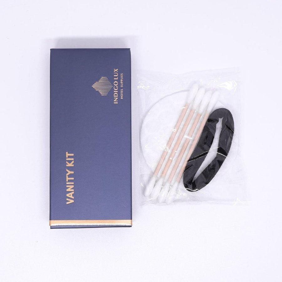 Disposable Hotel Vanity Kits 50 Pack Cotton Swabs for Travel - With Headband