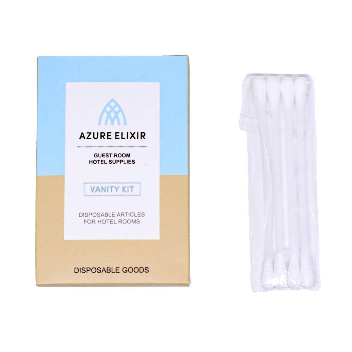 Disposable Hotel Vanity Kits 50 Pack Cotton Swabs for Travel - With Headband - view 15