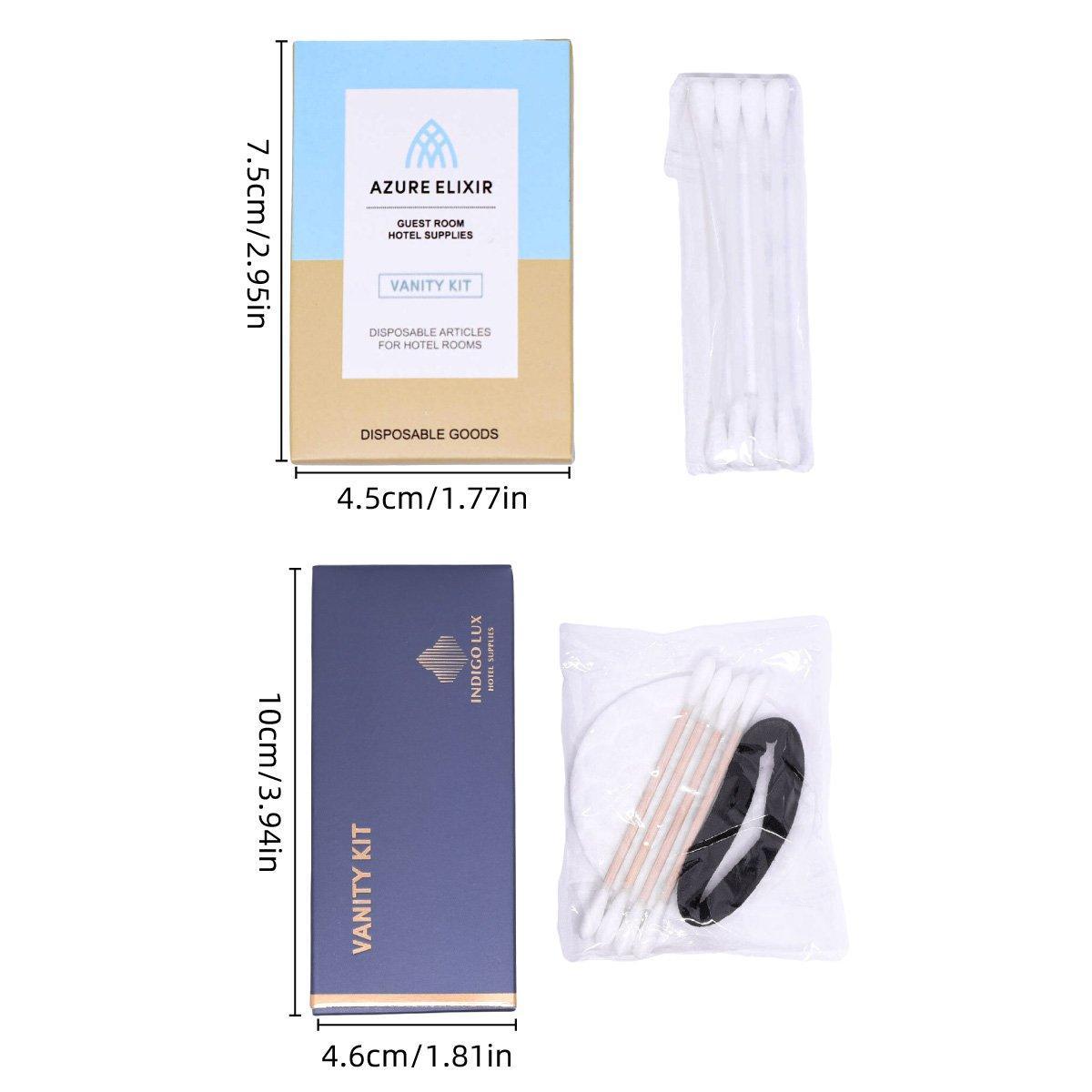 Disposable Hotel Vanity Kits 50 Pack Cotton Swabs for Travel - With Headband - view 4