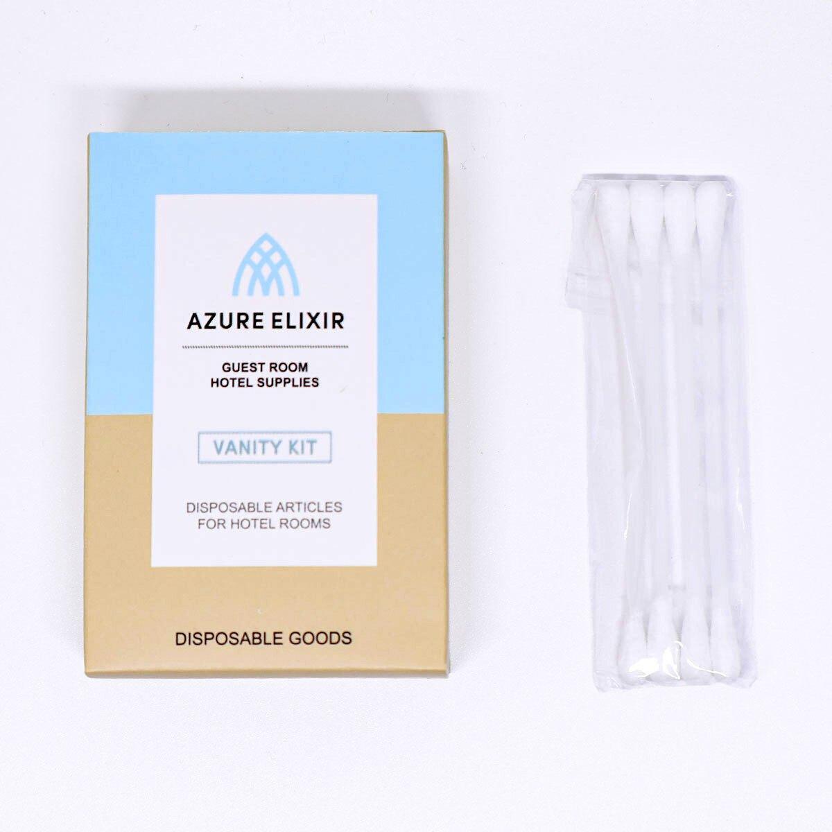 Disposable Hotel Vanity Kits 50 Pack Cotton Swabs for Travel - Without Headband