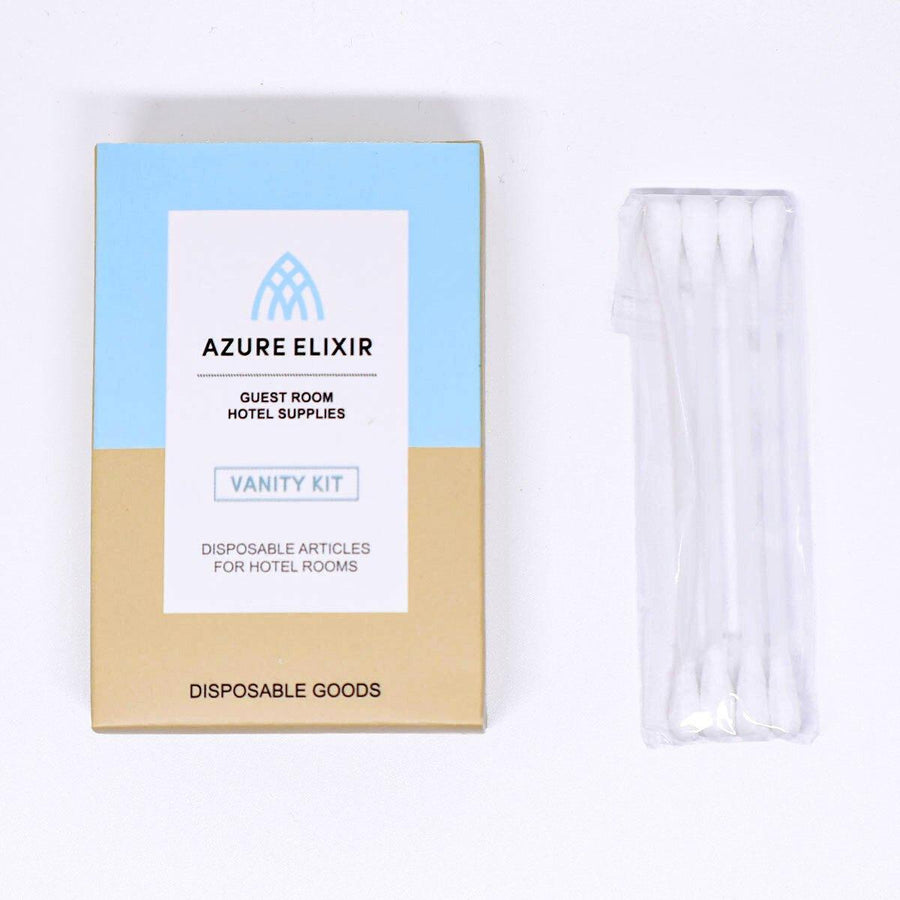 Disposable Hotel Vanity Kits 50 Pack Cotton Swabs for Travel - Without Headband