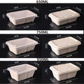 Disposable Lunch Boxes, Pack of 50 - Natural Beige, 750 ml, 18 x 12.5 x 5.8 cm - view 4