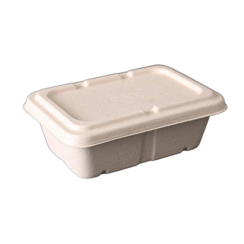 Disposable Lunch Boxes, Pack of 50 - Natural Beige, 750 ml, Paper, 18 x 12.5 x 5.8 cm