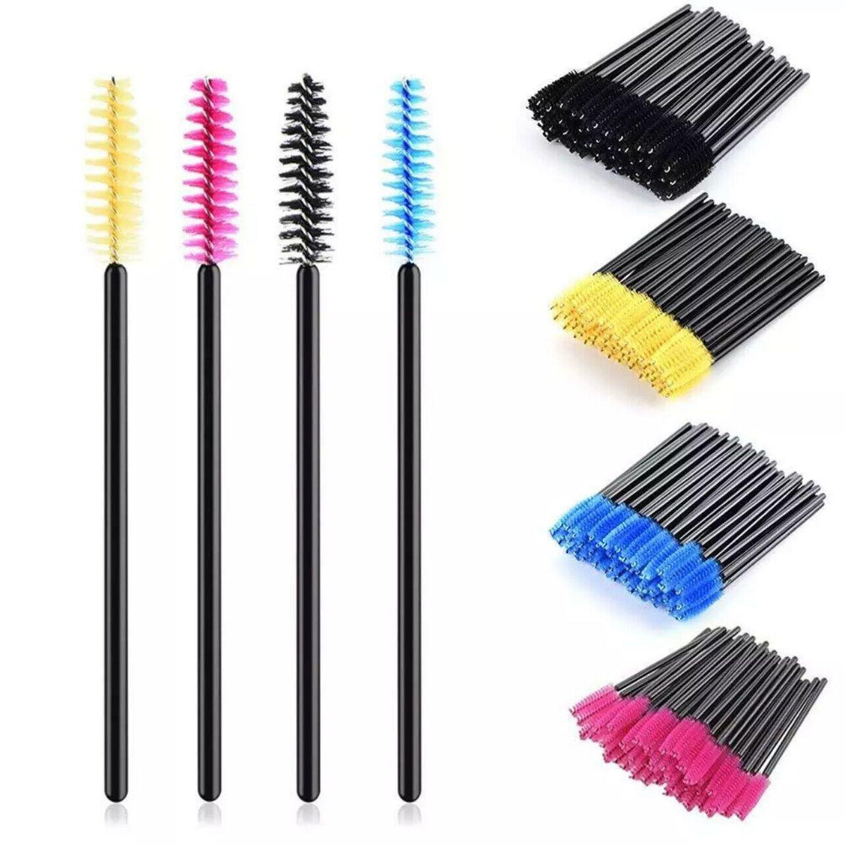 Disposable Mascara Wands Eyelash Lash Extension Brushes - Gold and Black, Pack of 50 - view 3