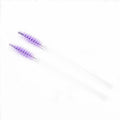 Disposable Mascara Wands Eyelash Lash Extension Brushes - Purple and Clear, Pack of 50