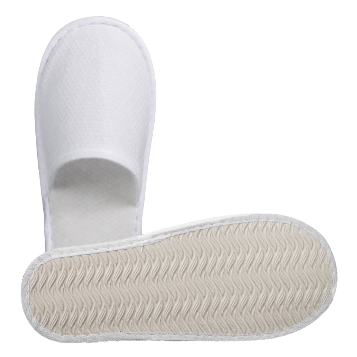 Disposable Non-Slip Hotel Slippers 20 Pairs, Brushed Plush Soft Sole - view 2
