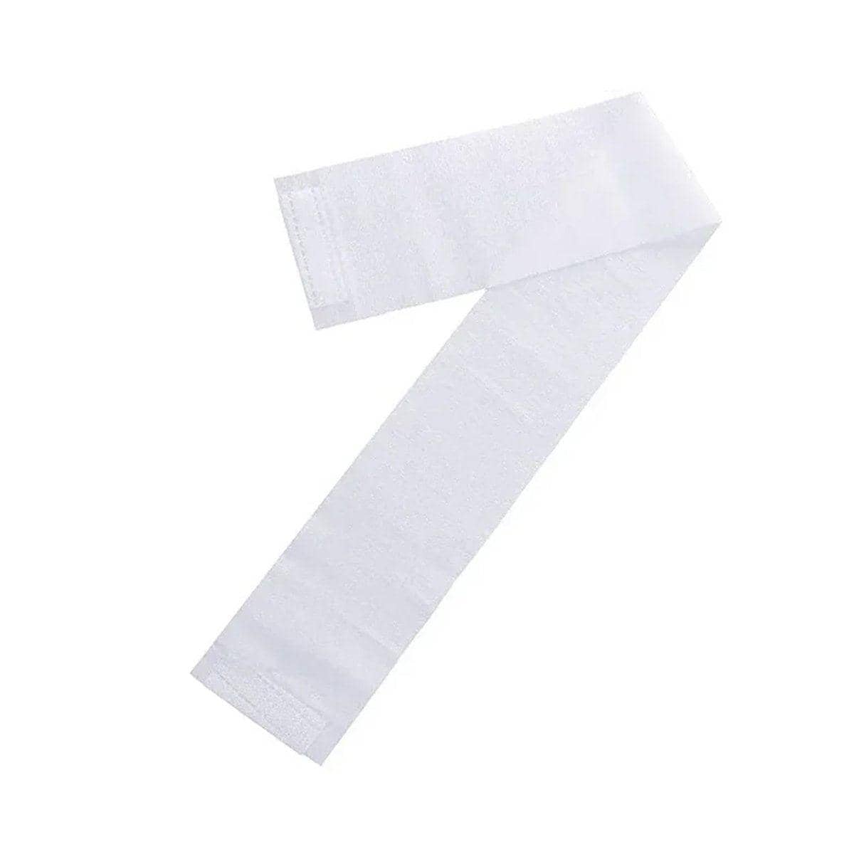 Disposable Non-Woven Hair Ties for Beauty Salons - White, Pack of 50