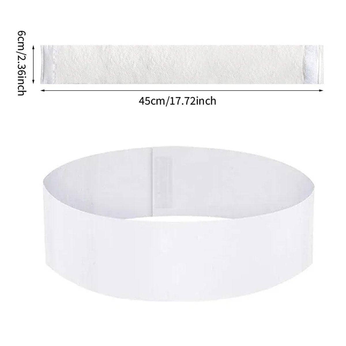 Disposable Non-Woven Hair Ties for Beauty Salons - White, Pack of 50 - view 4