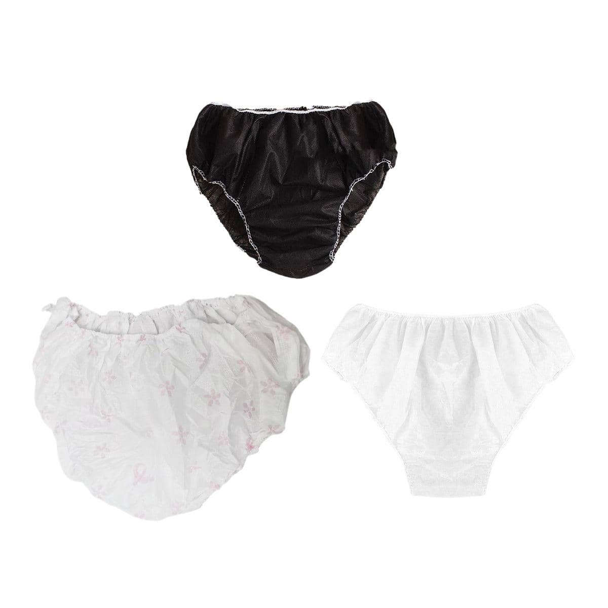 Disposable Nonwoven Travel Briefs for Women, Pack of 100 - Black - view 2