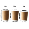 Disposable Paper Coffee Cups - 8 oz, Pack of 50 - view 4