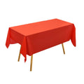 Disposable PEVA Rectangular Tablecloths - Red, 274 x 137 cm, Pack of 10