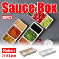 Disposable Pulp Three Compartment Dip Box for Sushi BBQ Sauce - Kraft, Pack of 30 - view 2