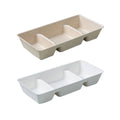 Disposable Pulp Three Compartment Dip Box for Sushi BBQ Sauce - Kraft, Pack of 30 - view 3