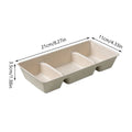 Disposable Pulp Three Compartment Dip Box for Sushi BBQ Sauce - Kraft, Pack of 30 - view 4