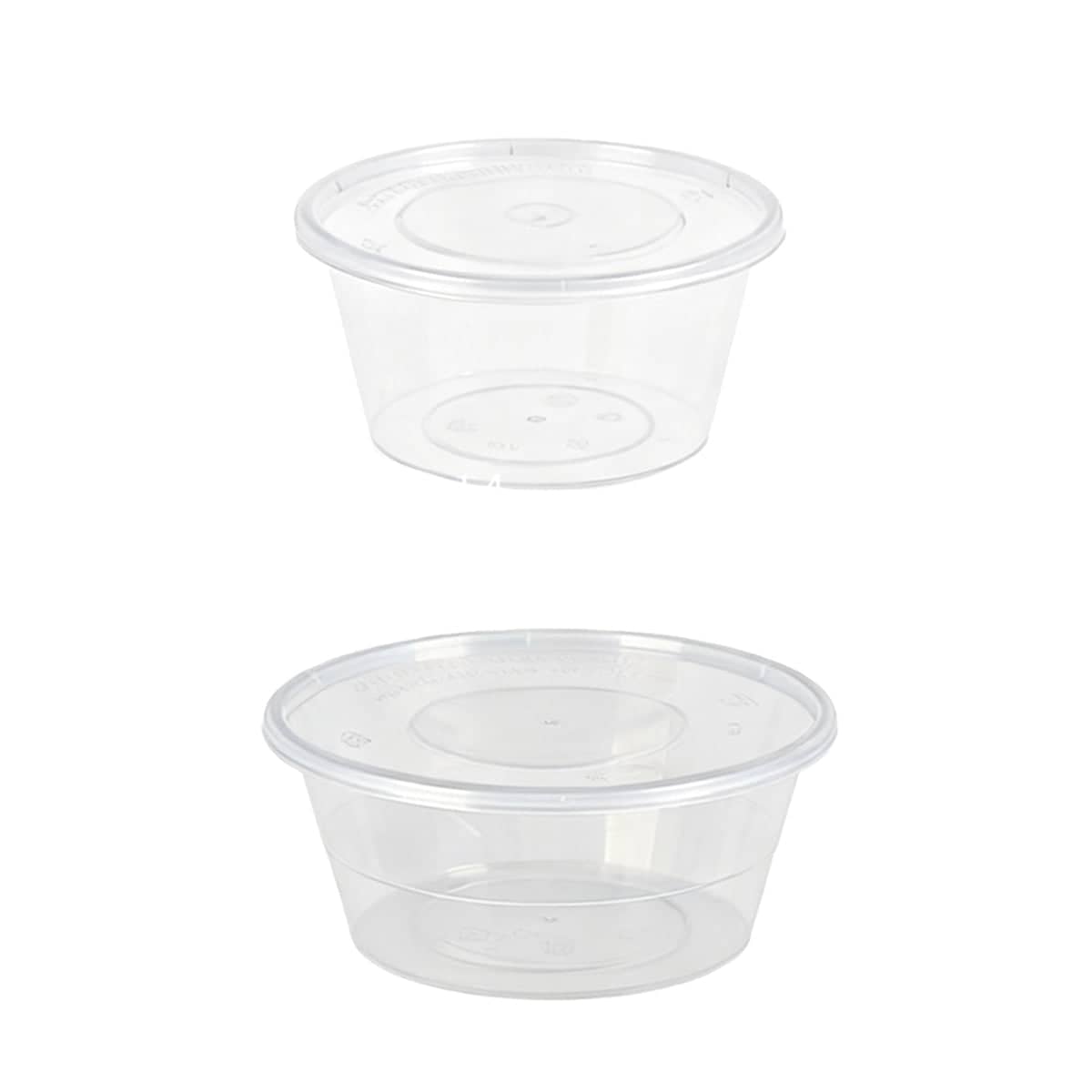 Disposable Round Takeout Containers with Lids Food Grade PP - 450ml, Pack of 50 - view 3