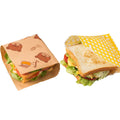 Disposable Sandwich Paper Bags, Pack of 50 - Brown Cartoon Bear Print - view 3
