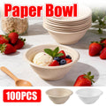 Disposable Sugarcane Fibre Bowls, Pack of 100 - Kraft Beige - view 2