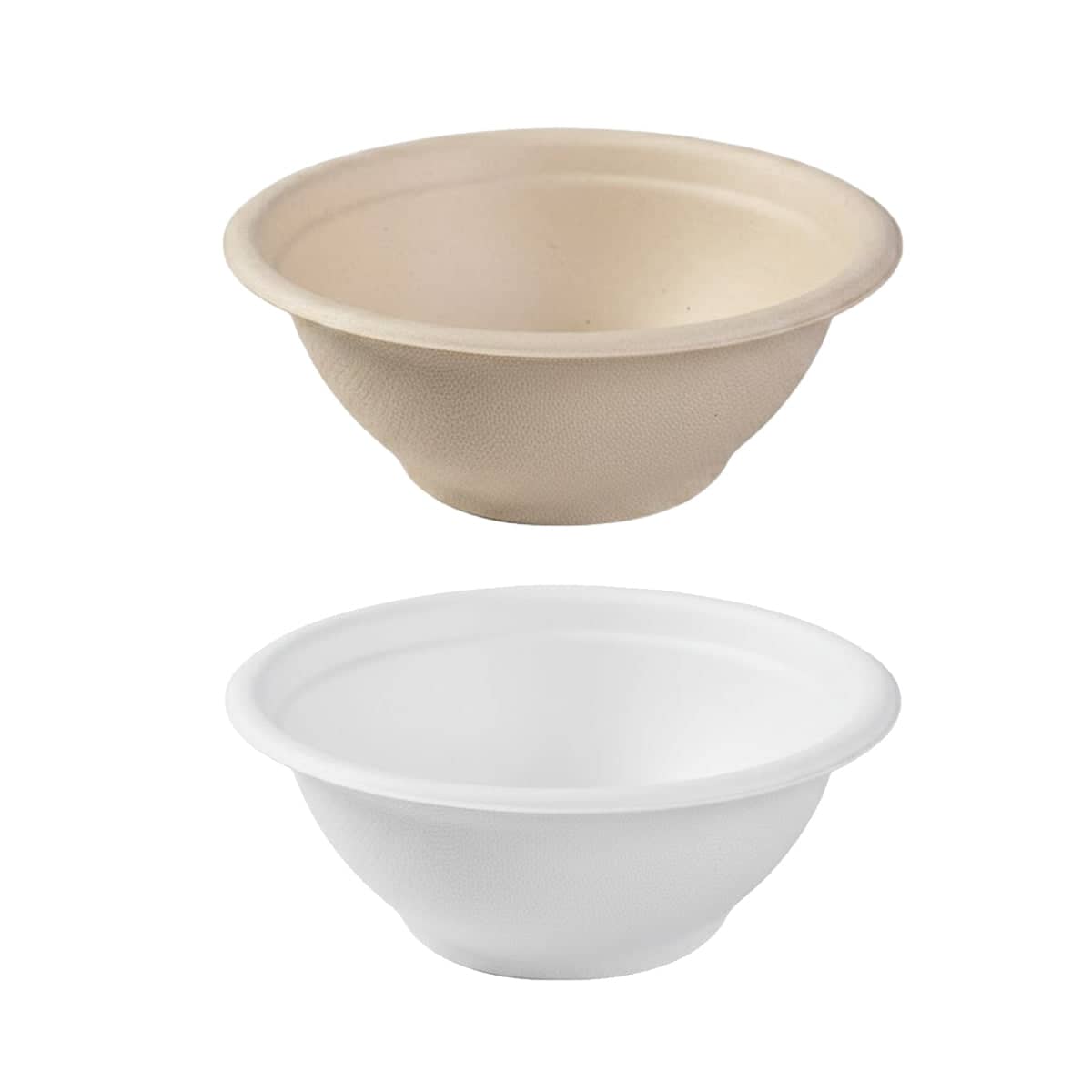 Disposable Sugarcane Fibre Bowls, Pack of 100 - Kraft Beige - view 3