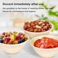 Disposable Sugarcane Fibre Bowls, Pack of 100 - Kraft Beige - view 5