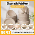 Disposable Sugarcane Pulp Bowls - 210ml, Pack of 100 - view 2