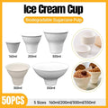Disposable Sugarcane Pulp Ice Cream Cups - 300 ml, Smooth Finish, Pack of 50, White - view 2