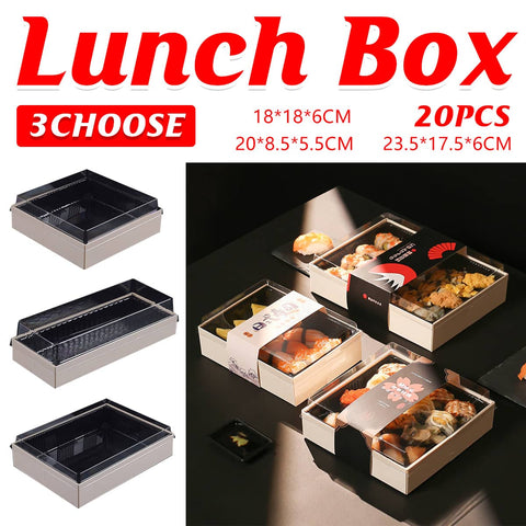 Disposable Sushi Bento Boxes - 23.5 x 17.5 x 6 cm, Pack of 20 - view 2