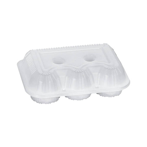 Disposable Takeaway Food Containers, 100 Pack - 6 Grid, 19.5 x 6 cm