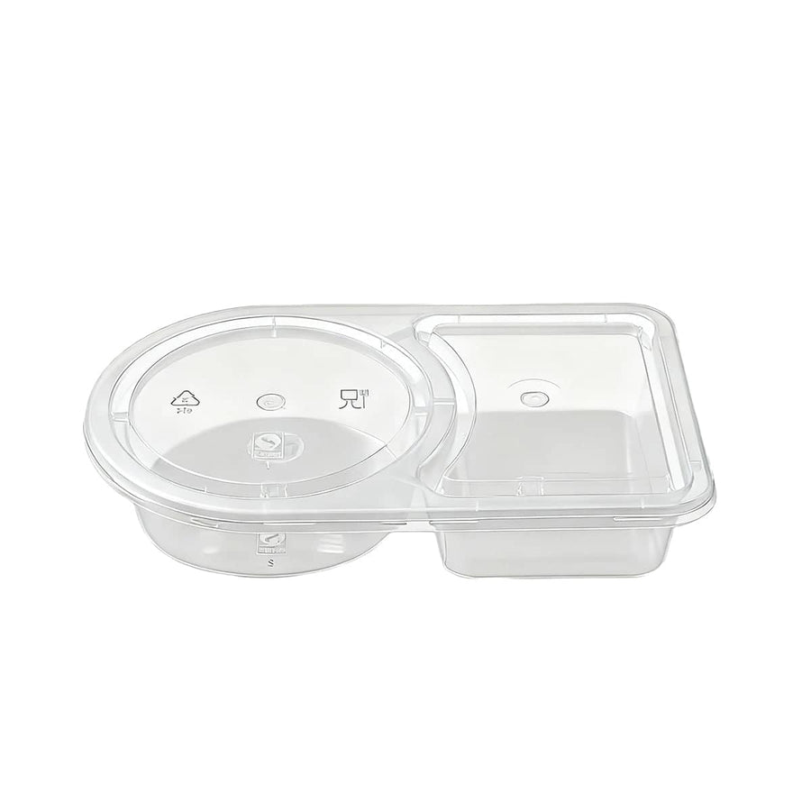 Disposable Takeaway Sauce Containers with Lids Food Grade - Pack of 50 Oval Lid Design