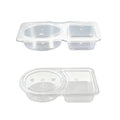 Disposable Takeaway Sauce Containers with Lids Food Grade - Pack of 50 Oval Lid Design - view 3