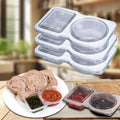 Disposable Takeaway Sauce Containers with Lids Food Grade - Pack of 50 Round Well Design - view 5