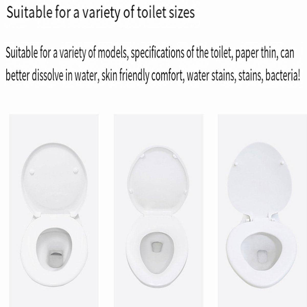 Disposable Toilet Seat Covers for Travel and Hotel Use, Soluble Paper, Pack of 2 (250 per Pack) - view 5