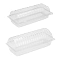 Disposable Transparent Food Grade Cake and Pastry Takeaway Box, Pack of 100 - 23 x 10.5 x 7 cm - view 3