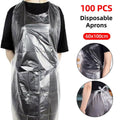 Disposable Transparent Waterproof Apron for Kitchen Catering, Pack of 100