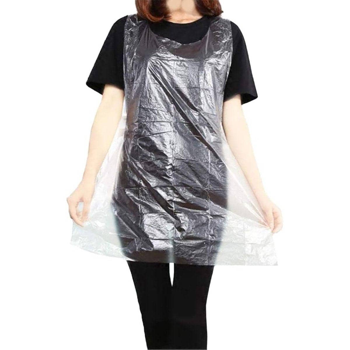 Disposable Transparent Waterproof Apron for Kitchen Catering, Pack of 100 - view 2